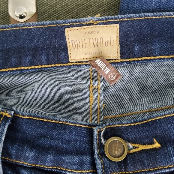 Driftwood Marilyn Mid-rise Floral Embroidered Jeans Blue Size 28 - Picture 4 of 7